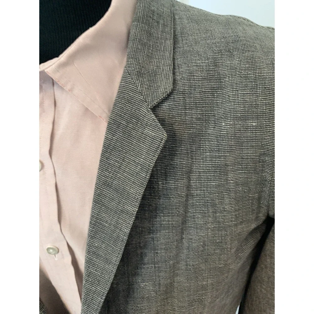 Vtg 70s Neon Sportswear Atomic Fleck Tweed Sports Coat Black XL Made USA DISCO